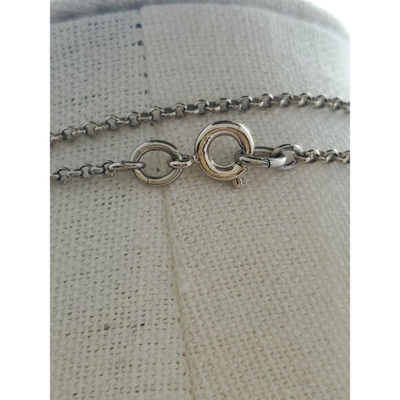 Long Ann Taylor 40" Rhinestone Pave Crystal Necklace VIntage Silver Tone Boho - Picture 7 of 9